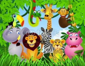  Murales Animales selva dibujos infantil
